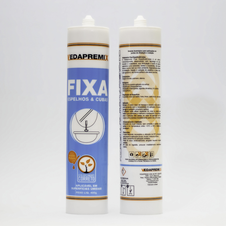 Vedapremix PU Fixa Espelho e Cuba Tubo 390gr